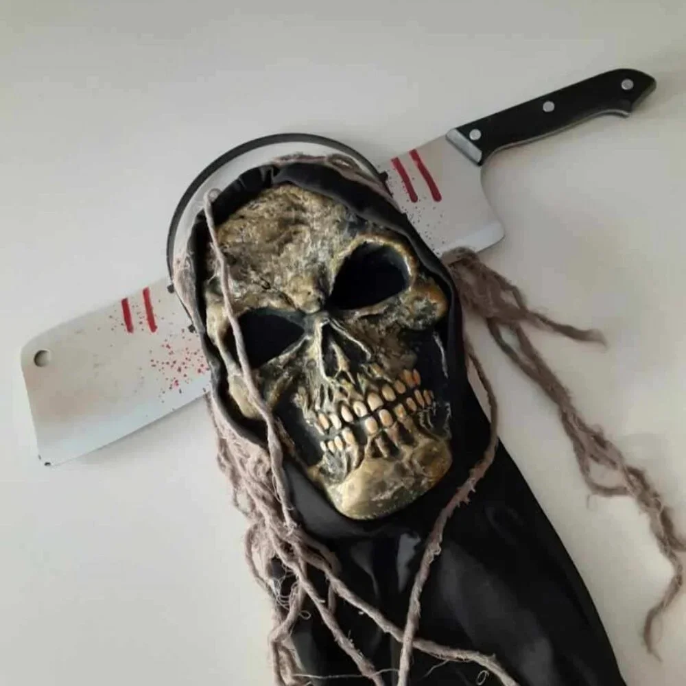 Scary Halloween Masks and butcher knife headband